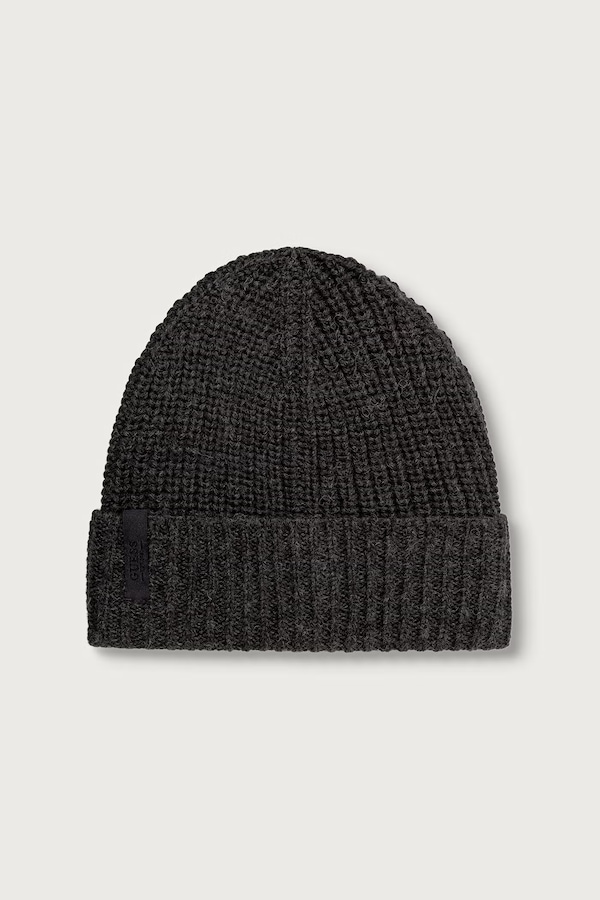 Шапка beanie чоловіча з вовною Guess колір сірий