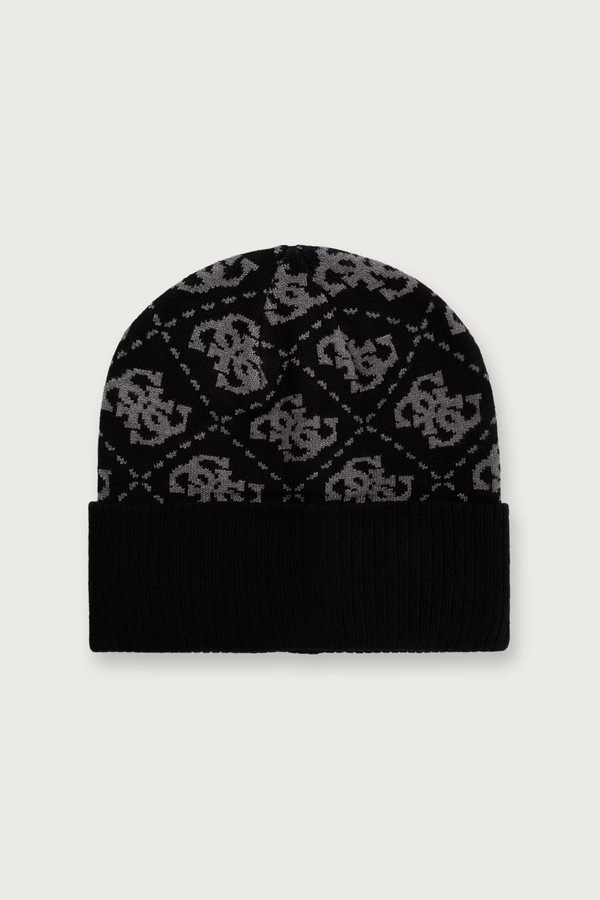 Шапка beanie мужская с вискозой Guess MILANO цвет черный