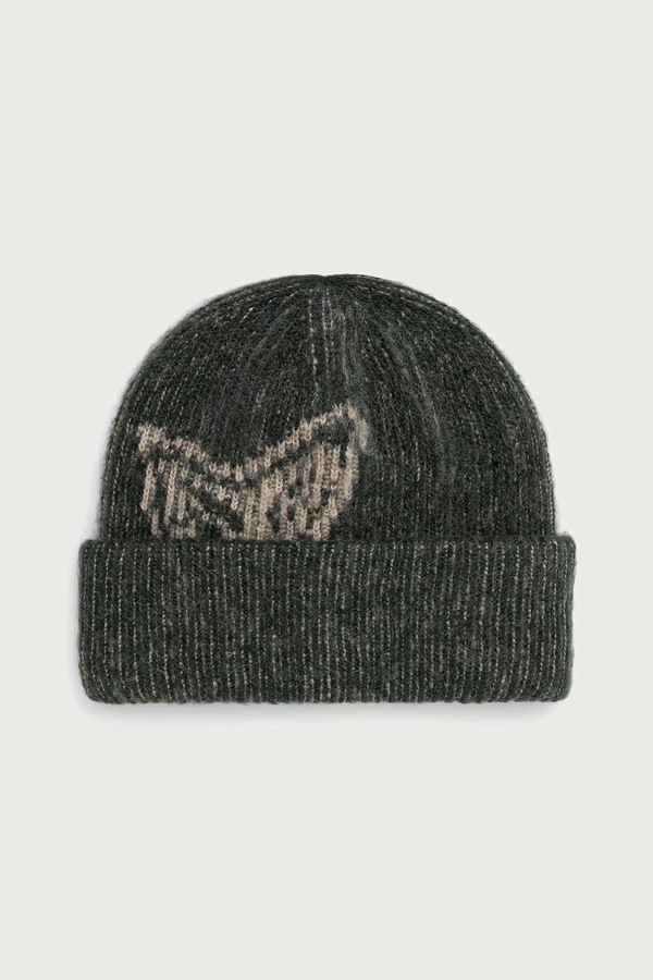 Шапка beanie чоловіча з додаванням вовни OAS колір зелений