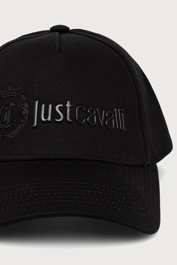 Бейсболка чоловіча бавовняна Just Cavalli колір чорний фото 2