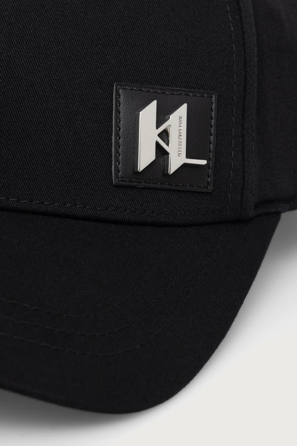 Кепка чоловіча з бавовною Karl Lagerfeld колір чорний