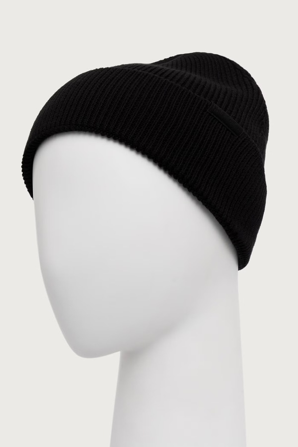 Шапка beanie мужская хлопковая HUGO Xential цвет черный