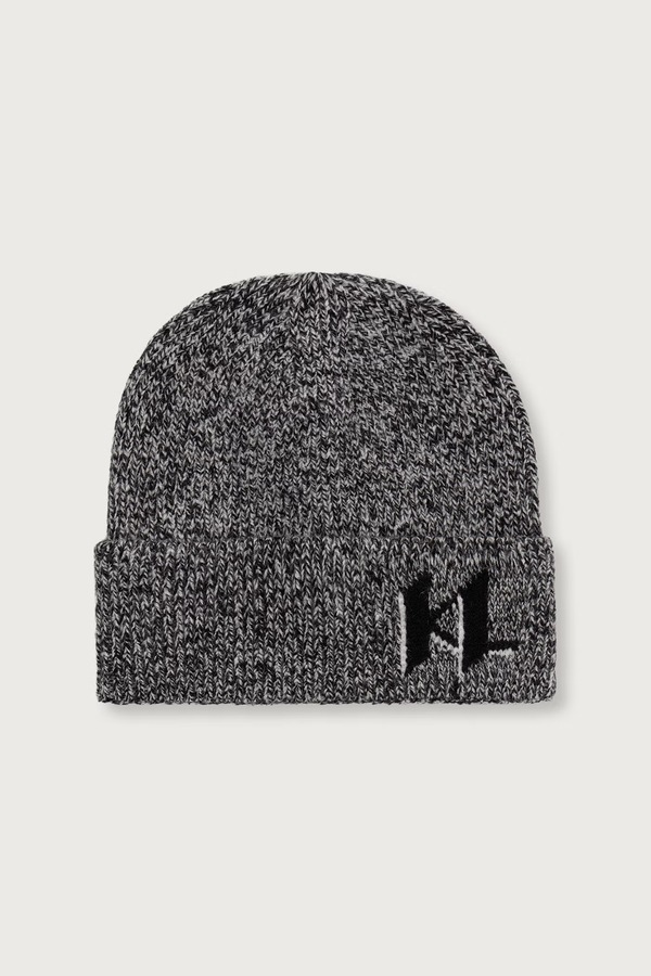 Шапка beanie мужская из добавлением шерсти Karl Lagerfeld цвет черный