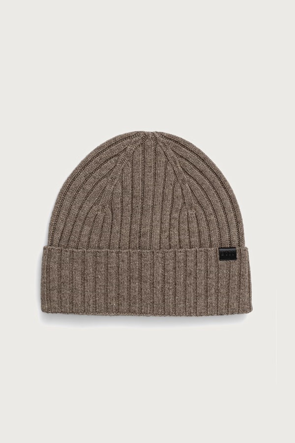 Шапка мужская с шерстью BOSS Fino_Hat цвет коричневый