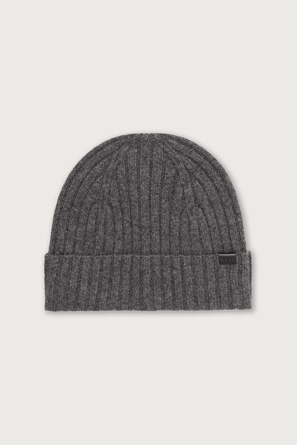 Шапка чоловіча з вовною BOSS Fino_Hat колір сірий
