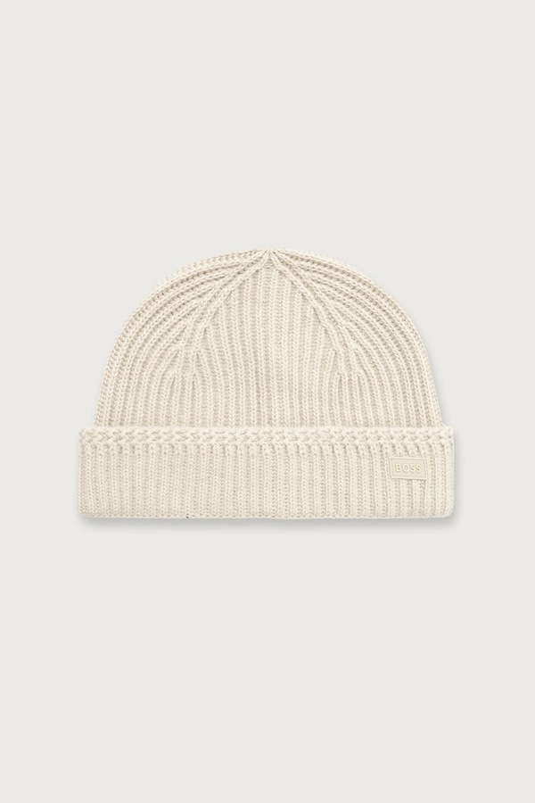 Шапка мужская с вискозой BOSS Orange Avelo_Hat цвет бежевый