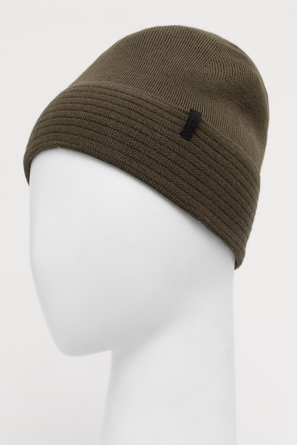 Шапка beanie чоловіча з вовною BOSS Green Termix_Beanie колір зелений фото 2