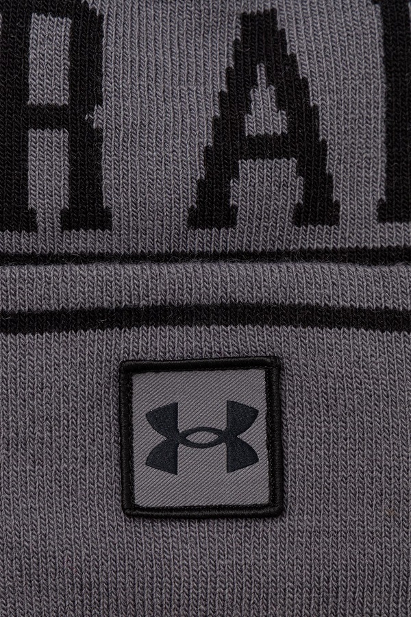 Шапка з помпоном чоловіча Under Armour колір сірий фото 2