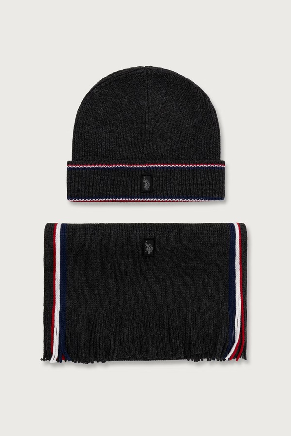 Комплект мужской U.S. Polo Assn. BRAND STRIPE BOX SET цвет серый