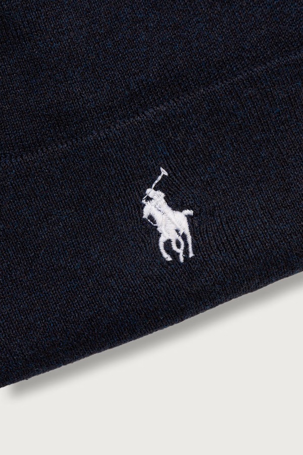 Шапка мужская хлопковая Polo Ralph Lauren цвет темно-синий фото 2