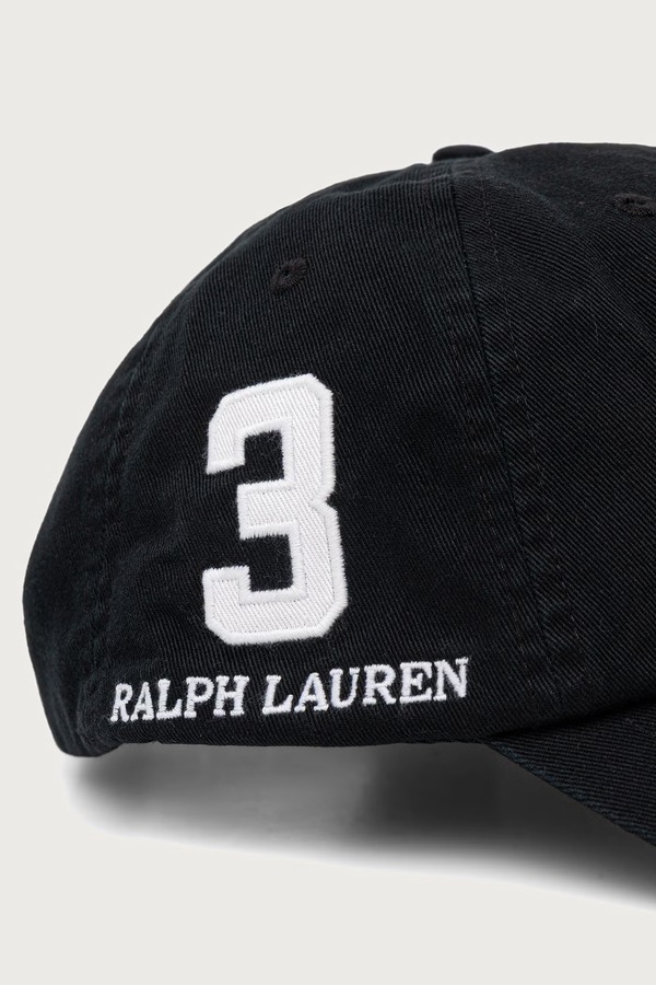 Кепка чоловіча бавовняна Polo Ralph Lauren колір чорний