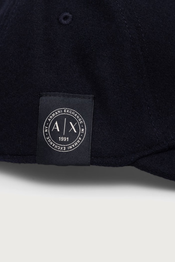 Кепка чоловіча з вовною Armani Exchange колір темно-синій