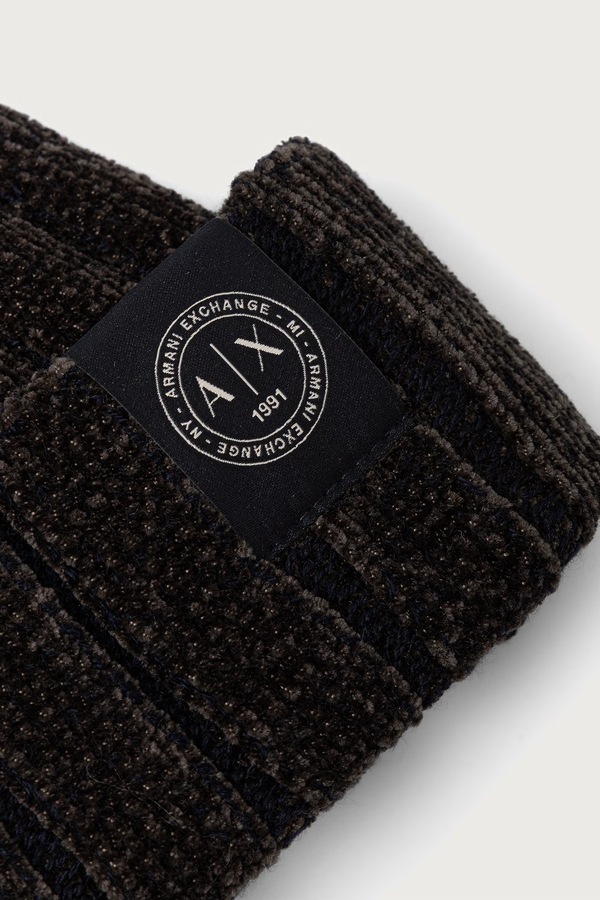 Шапка чоловіча з додаванням вовни Armani Exchange колір зелений фото 2
