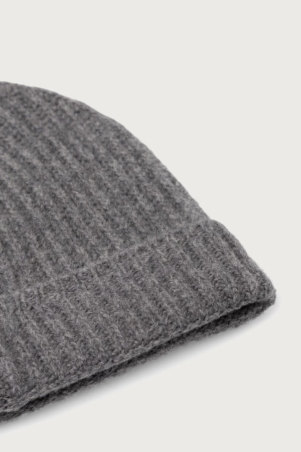 Шапка beanie чоловіча вовняна United Colors of Benetton колір сірий фото 2