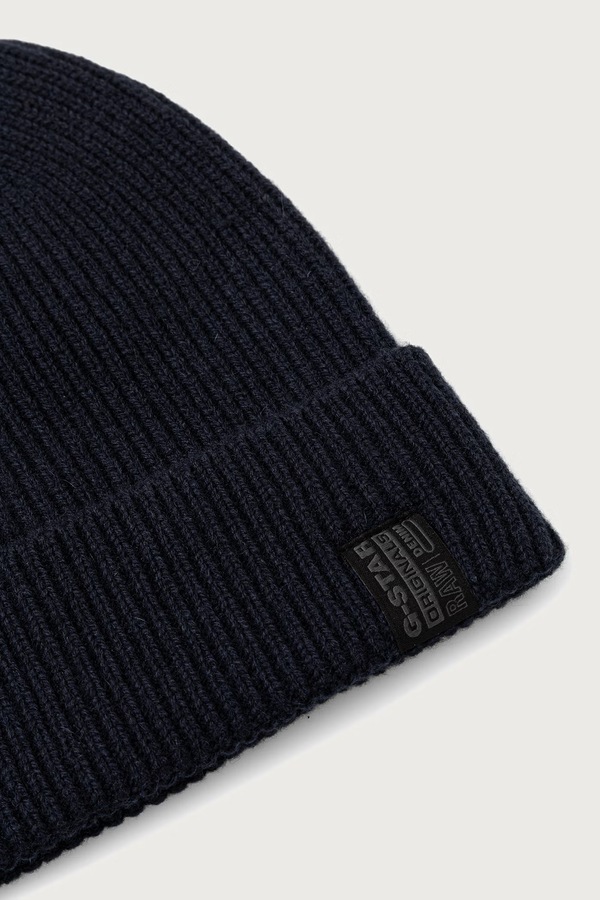 Шапка чоловіча вовняна G-Star Premium wool колір темно-синій фото 2