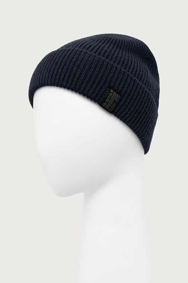 Шапка чоловіча вовняна G-Star Premium wool колір темно-синій фото 3