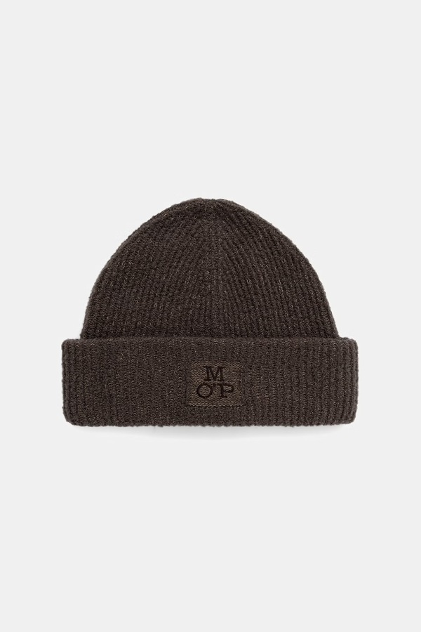 Шапка beanie чоловіча з додаванням вовни Marc O'Polo колір сірий