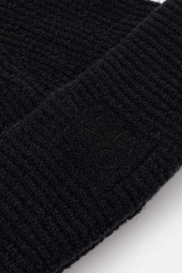 Шапка beanie чоловіча з додаванням вовни Marc O'Polo колір чорний фото 2