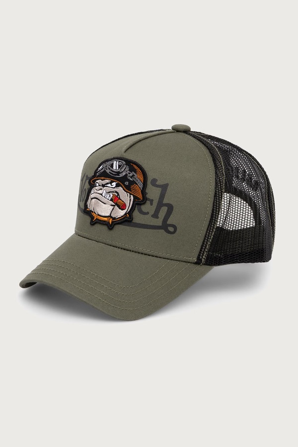 Кепка-тракер з бавовною Von Dutch колір зелений