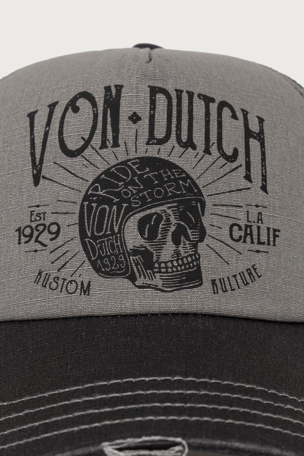 Кепка з бавовною Von Dutch колір чорний фото 2