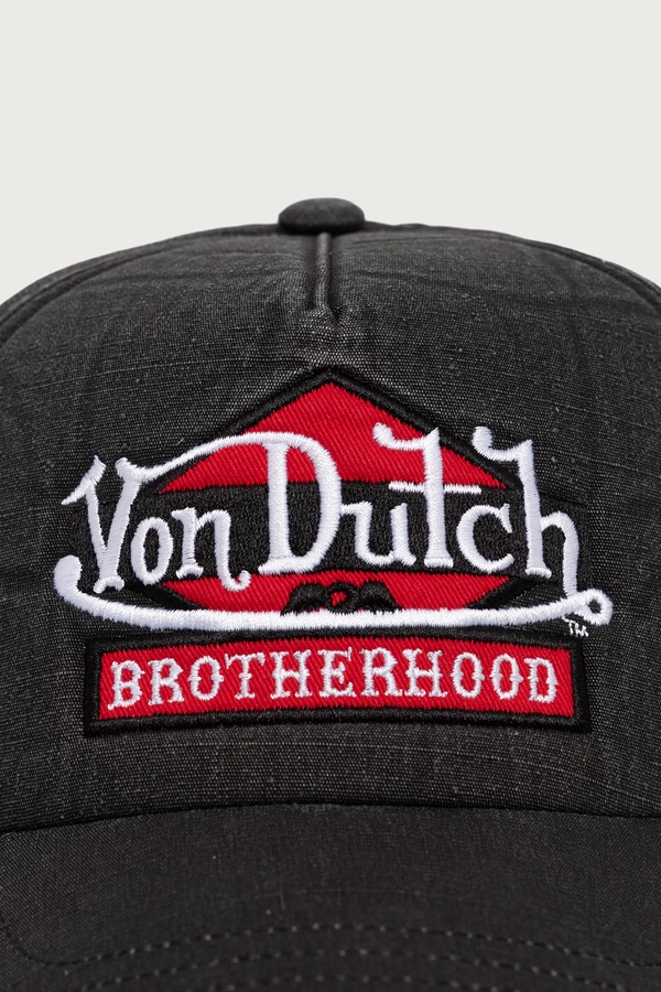 Кепка бавовняна Von Dutch колір сірий фото 2