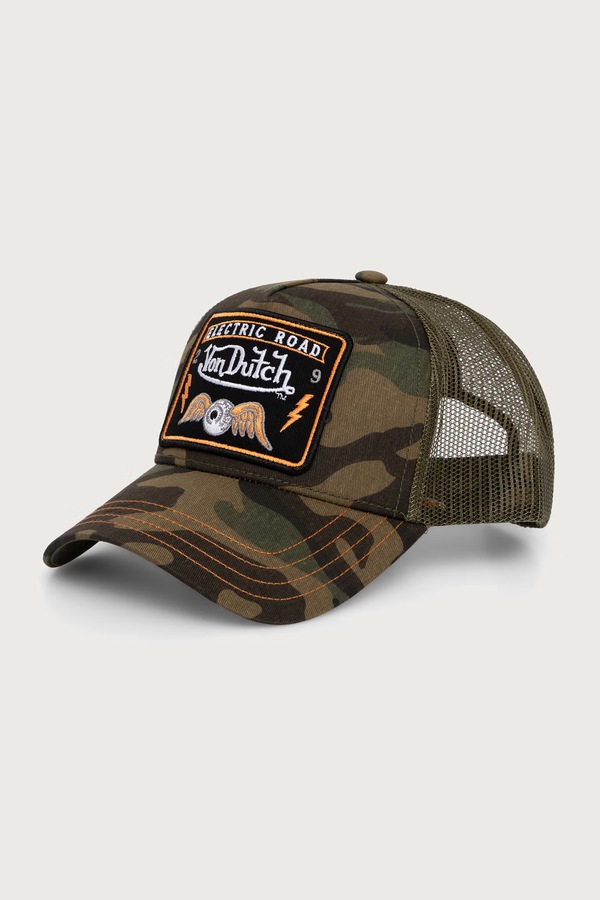 Кепка з бавовною Von Dutch колір зелений