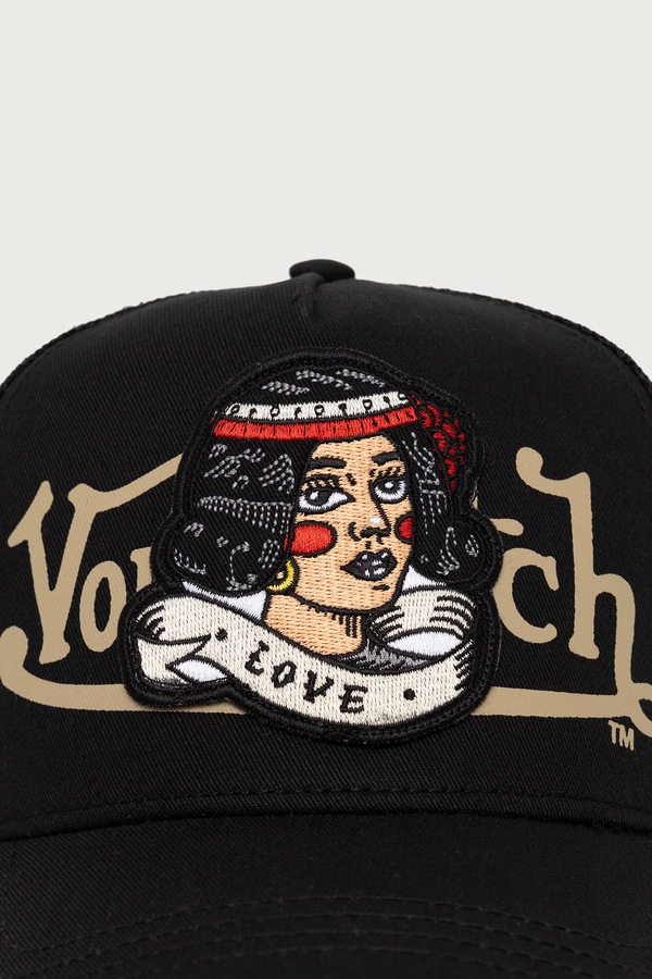 Кепка з бавовною Von Dutch колір чорний фото 2