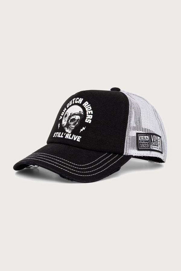 Кепка з бавовною Von Dutch колір чорний
