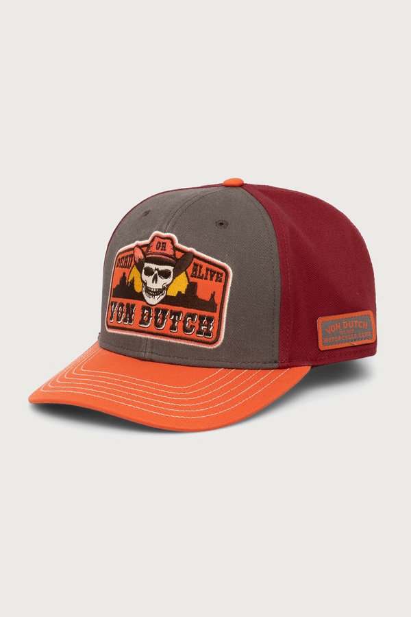 Кепка бавовняна Von Dutch колір червоний