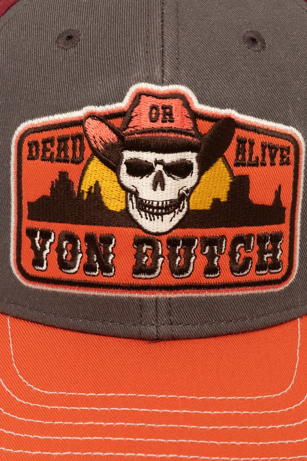 Кепка бавовняна Von Dutch колір червоний фото 2