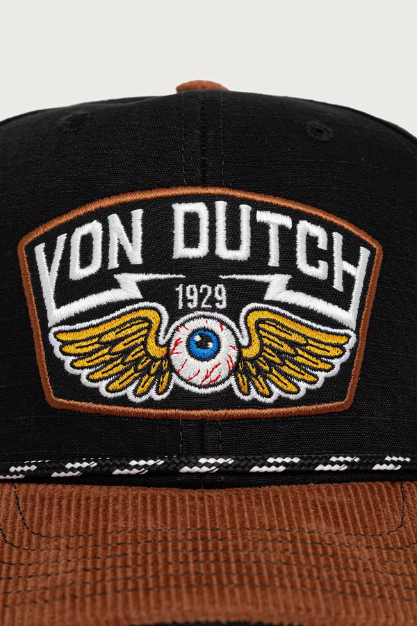 Кепка бавовняна Von Dutch колір чорний фото 2