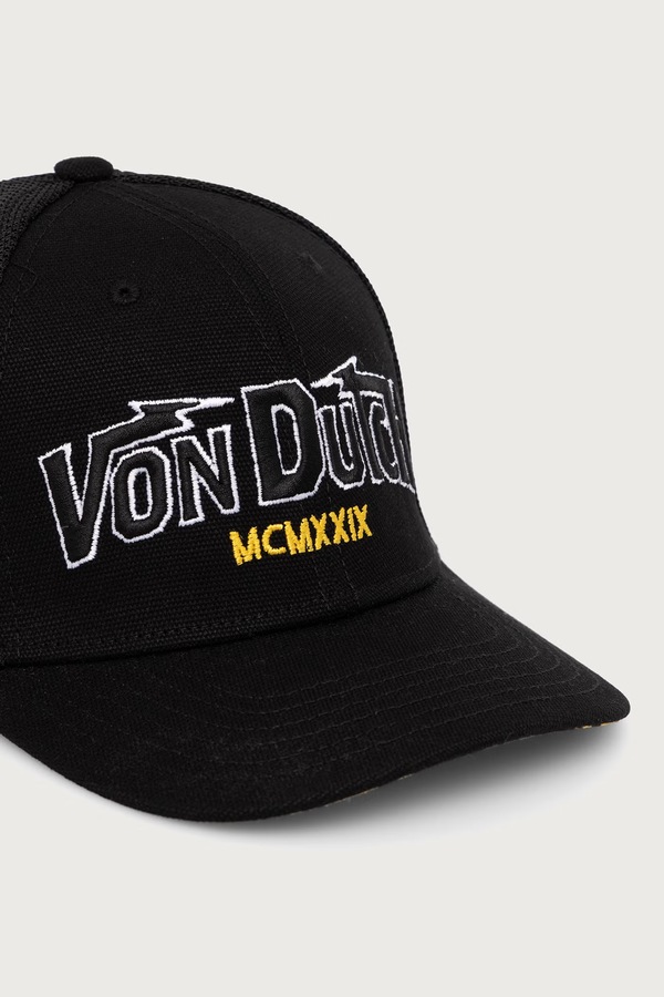 Кепка-тракер з бавовною Von Dutch колір чорний фото 2