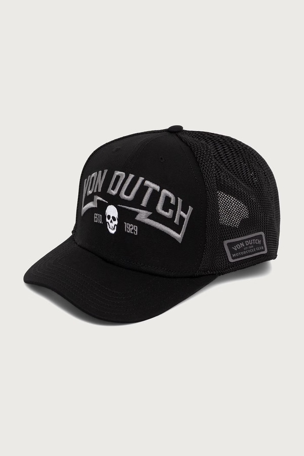 Кепка-тракер з бавовною Von Dutch колір чорний