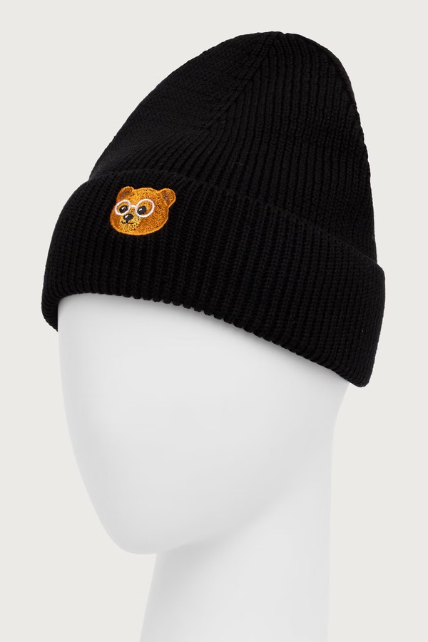 Шапка beanie бавовняна Baron Filou колір чорний