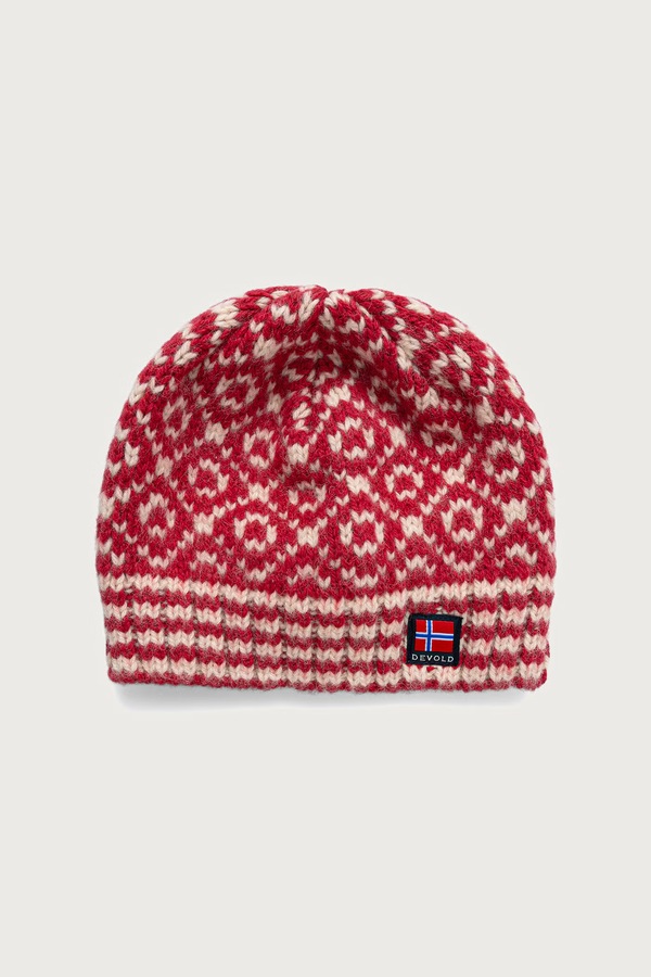 Шапка вовняна Devold Svalbard Wool колір червоний