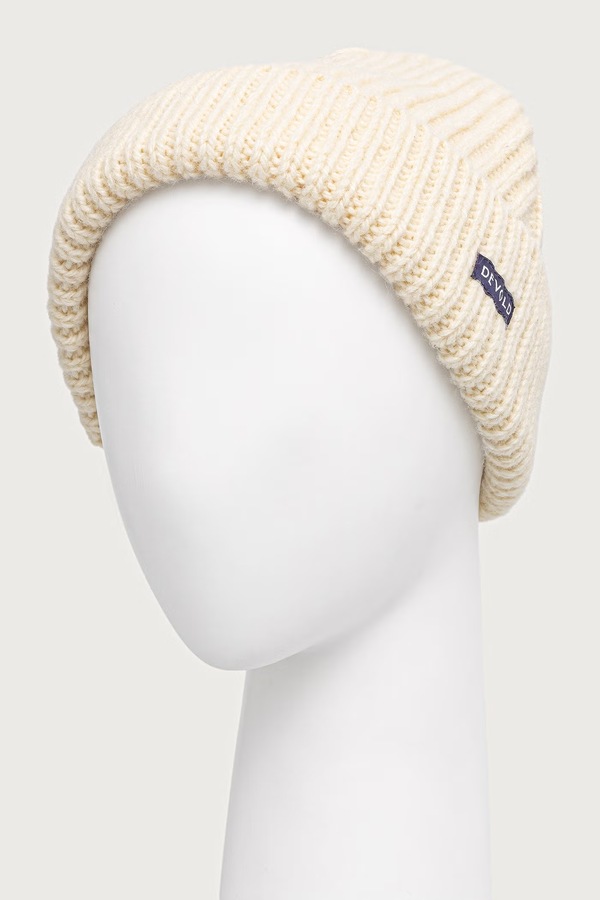 Шапка beanie вовняна Devold Nansen Wool колір бежевий фото 2