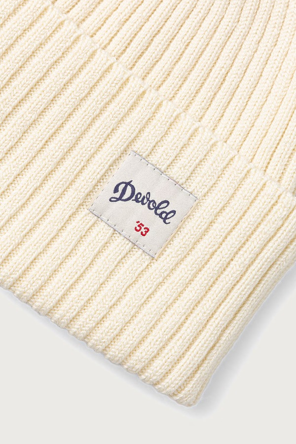 Шапка beanie із мериносової вовни Devold Archive Wool колір бежевий