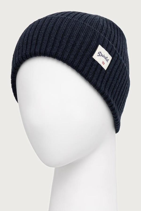 Шапка beanie із мериносової вовни Devold Archive Wool колір темно-синій фото 2