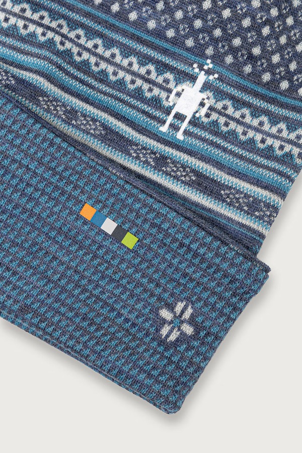 Двостороння шапка із мериносової вовни Smartwool колір блакитний фото 3