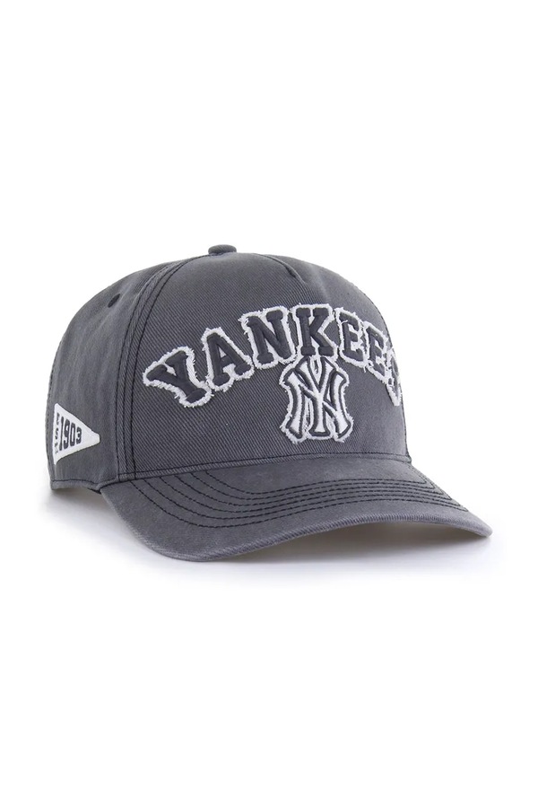 Кепка бавовняна 47 brand MLB New York Yankees колір сірий