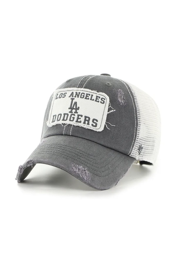 Кепка хлопковая 47 brand MLB Los Angeles Dodgers цвет серый