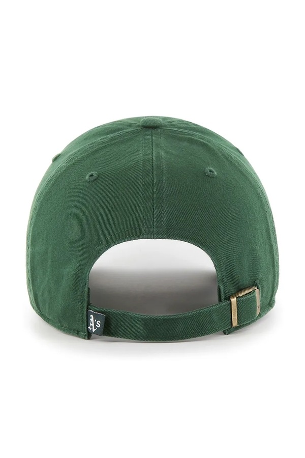 Кепка бавовняна 47 brand MLB Oakland Athletics колір зелений
