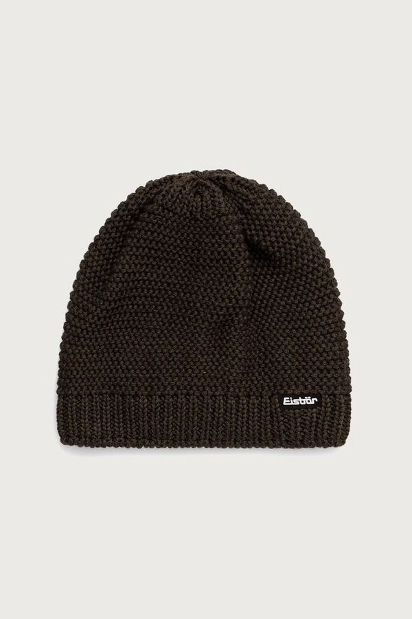 Шапка beanie із мериносовою вовною Eisbar Corson MÜ колір коричневий