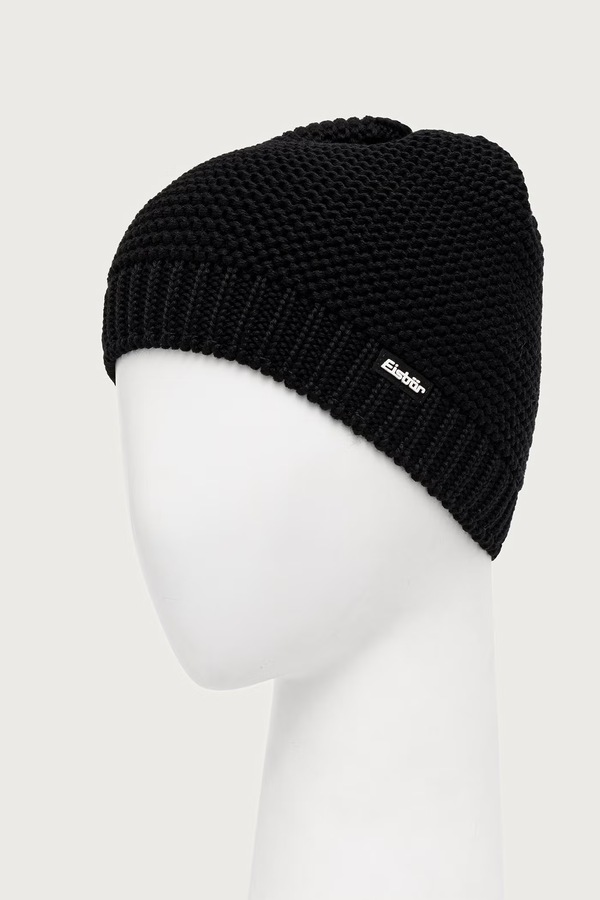 Шапка beanie із мериносовою вовною Eisbar Corson MÜ колір чорний фото 2