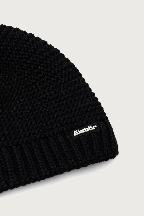 Шапка beanie із мериносовою вовною Eisbar Corson MÜ колір чорний фото 3