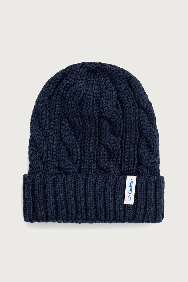 Шапка beanie із мериносовою вовною Eisbar Alba MÜ колір темно-синій