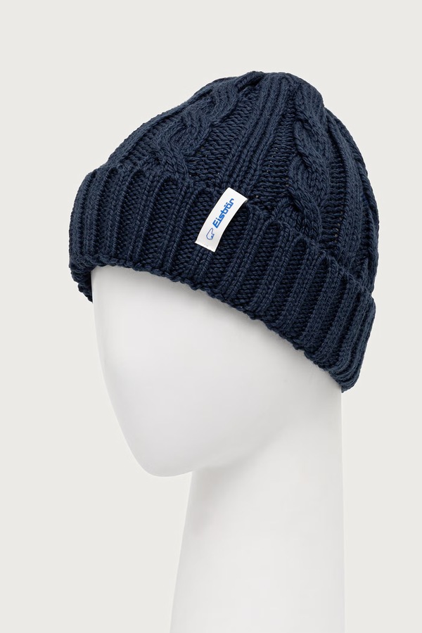 Шапка beanie із мериносовою вовною Eisbar Alba MÜ колір темно-синій фото 2