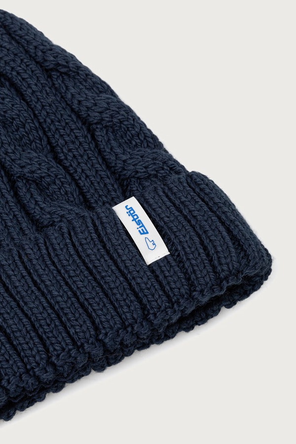Шапка beanie із мериносовою вовною Eisbar Alba MÜ колір темно-синій фото 3