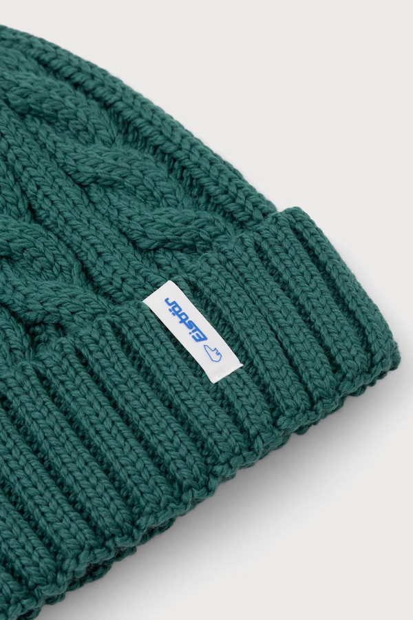 Шапка beanie із мериносовою вовною Eisbar Alba MÜ колір бірюзовий фото 3