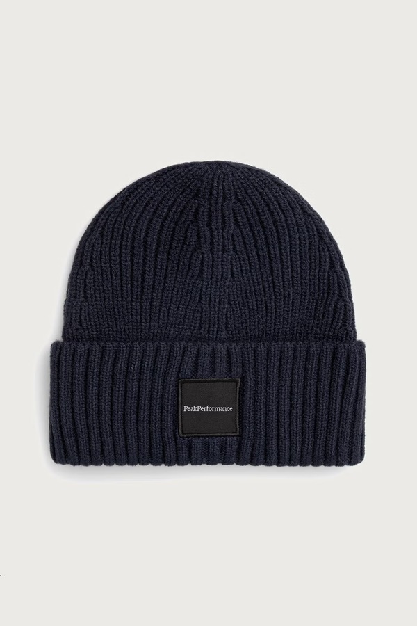 Шапка Peak Performance beanie Cornice колір темно-синій